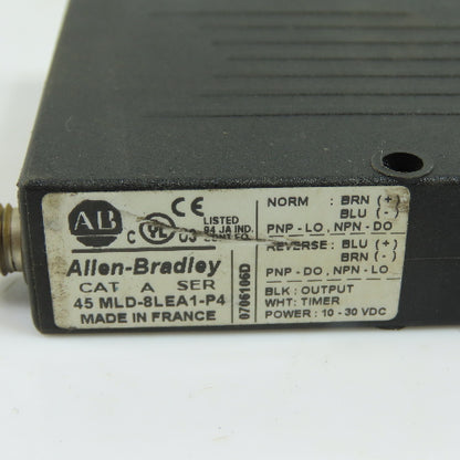Allen-Bradley 45MLD-8LEA1-P4 Laser Diffuse Photoelectric Sensor 10-30VDC