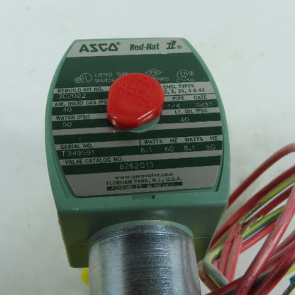 ASCO 8262G13 1/4" NPT 2-Way Normally Closed Solenoid Valve 120/60Hz 110/50Hz