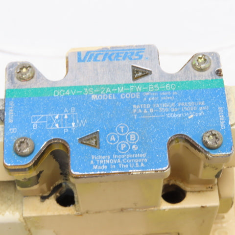 Vickers DG4V-3S-2A-M-FW-B5-60 D03 Solenoid Directional Control Valve 120VAC