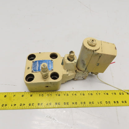 Vickers CG5-060A-FV-50 Solenoid Controlled Hydraulic Relief Valve 1500-3000 PSI