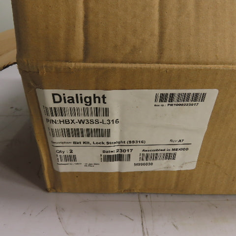 Dialight HBX-W3SS-L316 316 Stainless Steel Bracket Kit for LED Fixture Lot Of 2