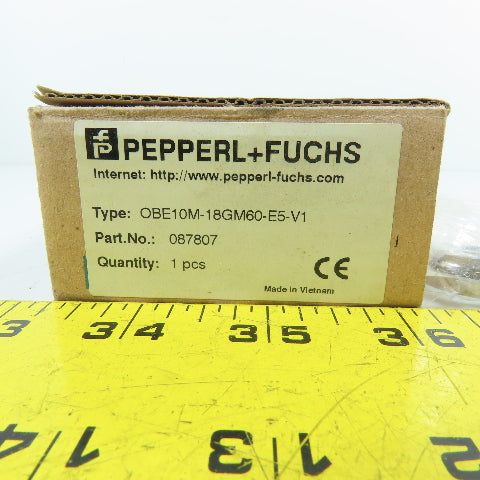 Pepperl+Fuchs 087807 OBE10M-18GM60-E5-V1 Thru-Beam Photoelectric Sensor Receiver