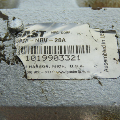 Gast 8AM-NRV-28A 5HP Reversible Lubricated Air Motor 145TC Flange Mount