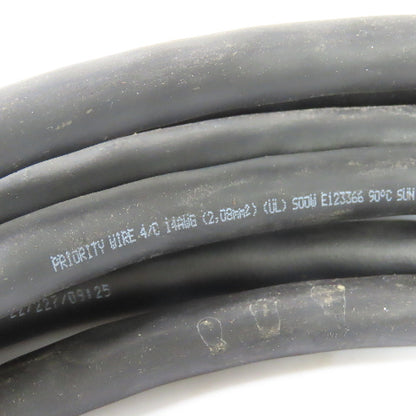 Priority Wire P-7K-254013 14AWG 4-Conductor Copper SOOW Power Cable 600V 29'