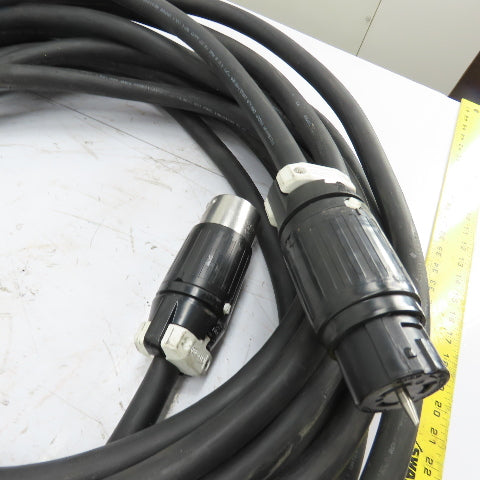 Carol 4/C 8AWG 600V Power Cable 64' W/ Hubbel CS8265C Twist-Lock Connectors