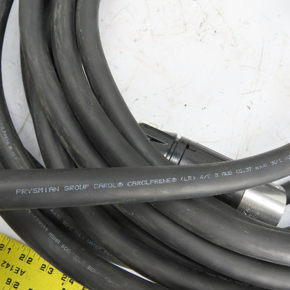 Carol 4/C 8AWG 600V Power Cable 64' W/ Hubbel CS8265C Twist-Lock Connectors