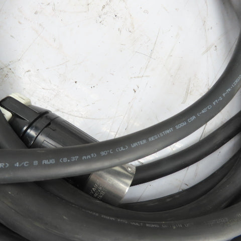 Carol 4/C 8AWG 600V Power Cable 64' W/ Hubbel CS8265C Twist-Lock Connectors