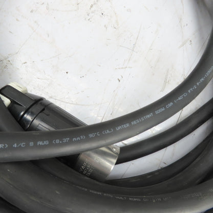 Carol 4/C 8AWG 600V Power Cable 64' W/ Hubbel CS8265C Twist-Lock Connectors
