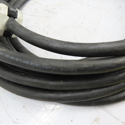 Priority 4/C 8AWG 600V Power Cable 50' W/ Hubbel CS8265C Twist-Lock Connectors