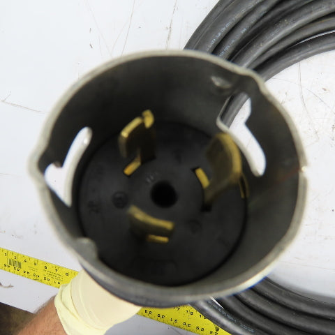 Priority 4/C 8AWG 600V Power Cable 50' W/ Hubbel CS8265C Twist-Lock Connectors
