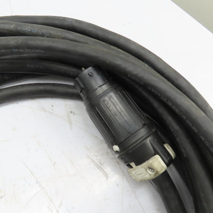 Priority 4/C 8AWG 600V Power Cable 50' W/ Hubbel CS8265C Twist-Lock Connectors