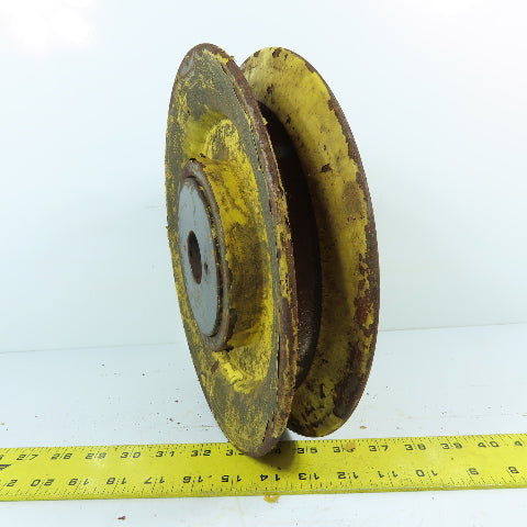 William Kenyon 11" x 1-1/2" Single Groove Wire Rope Pulley Used