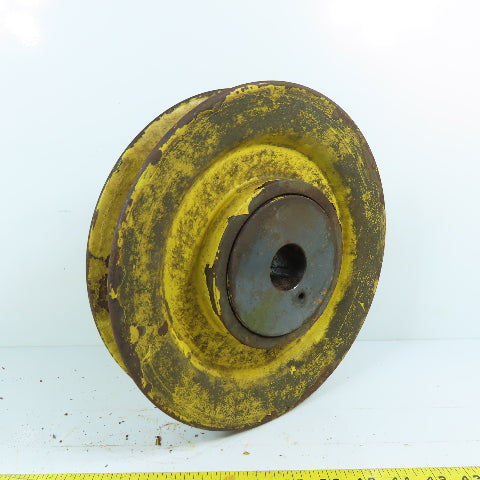 William Kenyon 11" x 1-1/2" Single Groove Wire Rope Pulley Used