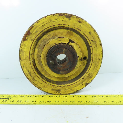 William Kenyon 11" x 1-1/2" Single Groove Wire Rope Pulley Used