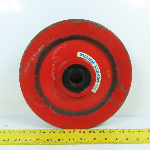 William Kenyon 11" x 1-1/2" Single Groove Wire Rope Pulley Used