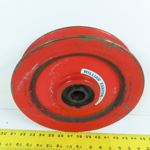 William Kenyon 11" x 1-1/2" Single Groove Wire Rope Pulley Used
