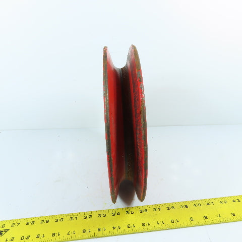 William Kenyon 11" x 1-1/2" Single Groove Wire Rope Pulley Used
