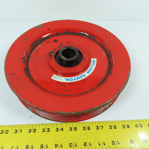 William Kenyon 11" x 1-1/2" Single Groove Wire Rope Pulley Used