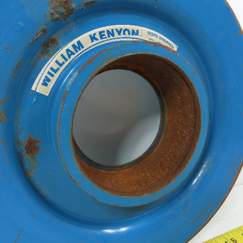 William Kenyon 11" x 1-1/2" Single Groove Wire Rope Pulley
