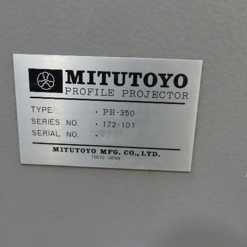Mitutoyo PH-350 14" Optical Comparator Profile Shadow Projector 115V 1Ph