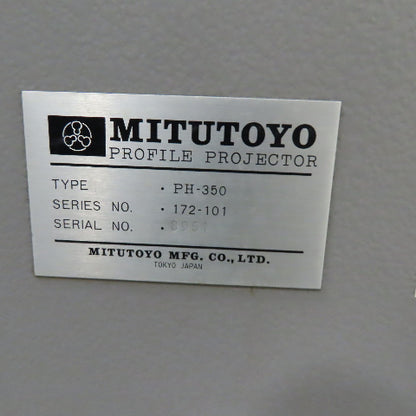 Mitutoyo PH-350 14" Optical Comparator Profile Shadow Projector 115V 1Ph