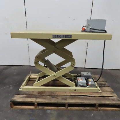 Globe AA32-48/LF 1/2 Ton Lift Table 60" x 32" 480V 3Ph 8"-58" Lift Tested