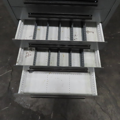 Equipto 30" x 28" x 44"Tall 8 Drawer Industrial Small Parts Tool Storage Cabinet