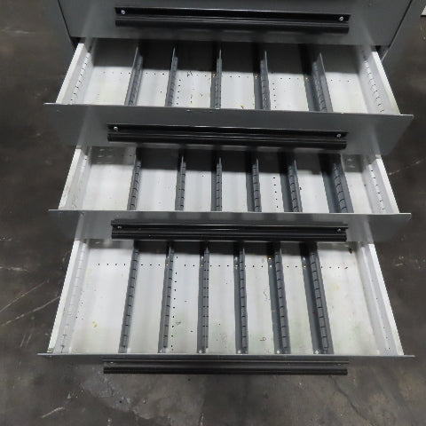 Equipto 30" x 28" x 44"Tall 8 Drawer Industrial Small Parts Tool Storage Cabinet