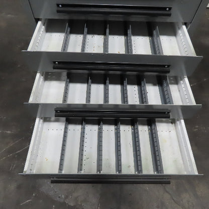 Equipto 30" x 28" x 44"Tall 8 Drawer Industrial Small Parts Tool Storage Cabinet