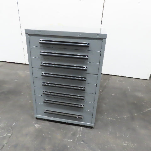 Equipto 30" x 28" x 44"Tall 8 Drawer Industrial Small Parts Tool Storage Cabinet
