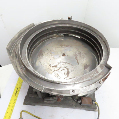 Jerhen Industries Vibratory Parts Feeder 20" ID x 6" Deep Bowl 1Ph 115V