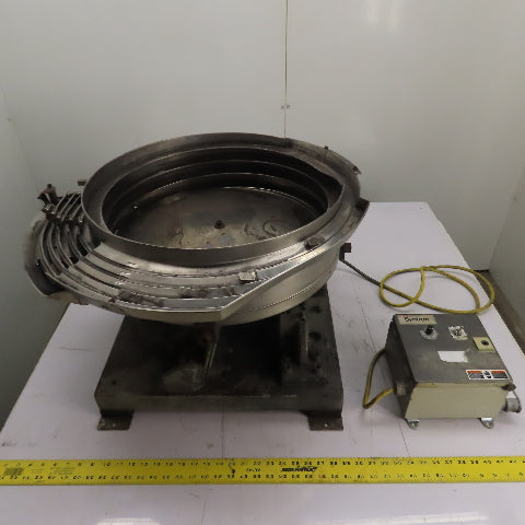 Jerhen Industries Vibratory Parts Feeder 20" ID x 6" Deep Bowl 1Ph 115V