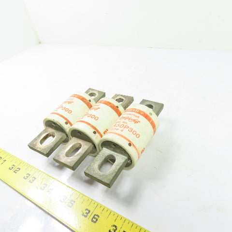 Gould Shawmut A50P300 300A Type 4 Amptrap Fuse 500VAC Lot Of 3
