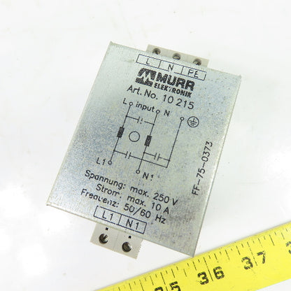Murr Elektronik 10215 EMC Mains Line Filter 10A 250VAC 50/60Hz 1Ph