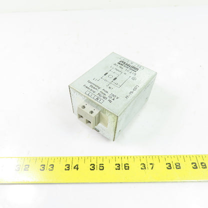 Murr Elektronik 10215 EMC Mains Line Filter 10A 250VAC 50/60Hz 1Ph