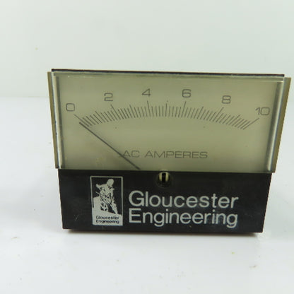 Gloucester Engineering 0-10A AC Amperes Analog Panel Meter
