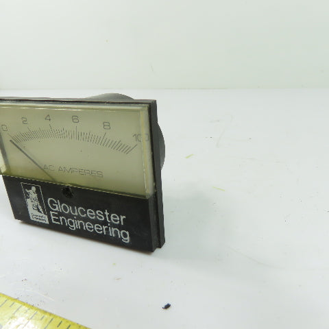 Gloucester Engineering 0-10A AC Amperes Analog Panel Meter