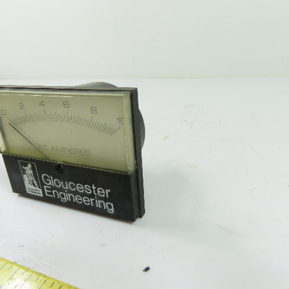 Gloucester Engineering 0-10A AC Amperes Analog Panel Meter