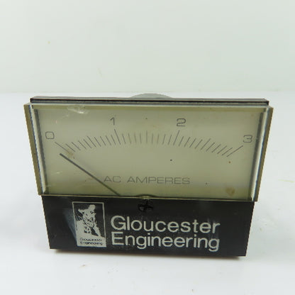 Gloucester Engineering 0-3A AC Amperes Analog Panel Meter