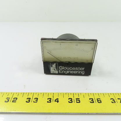 Gloucester Engineering 0-3A AC Amperes Analog Panel Meter