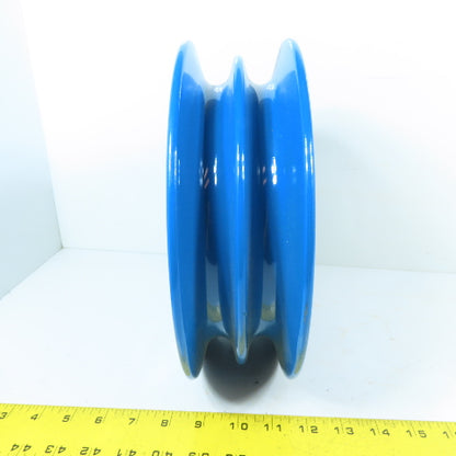 William Kenyon 1" Double Groove Cast Wire Rope Sheave 10-1/2" OD 1-1/4" Bore