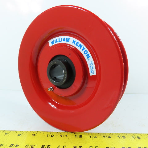William Kenyon 1-1/2" Single Groove Cast Wire Rope Sheave 9" OD 1-1/4" Bore