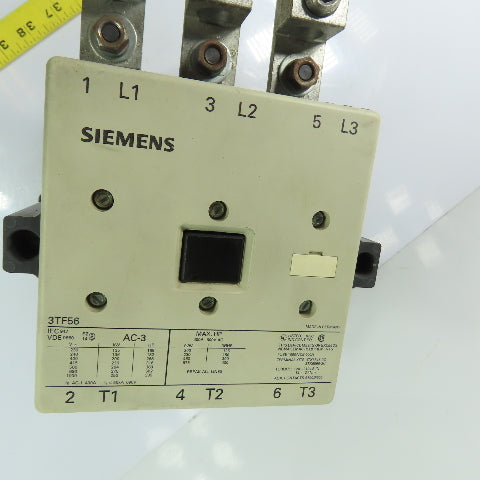 Siemens 3TF5622-0AK6 400A 3-Pole IEC Contactor 600VAC