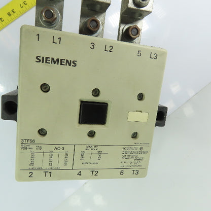 Siemens 3TF5622-0AK6 400A 3-Pole IEC Contactor 600VAC