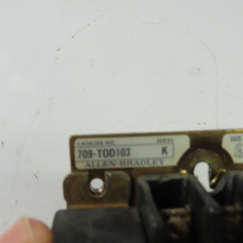 Allen-Bradley 709-TOD103 Size 00 3-4 Pole Motor Starter 115-120V Coil Ser K