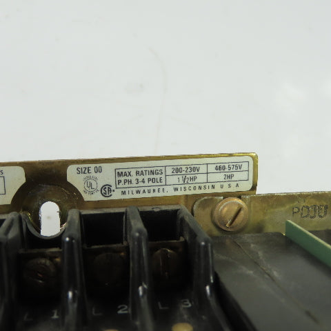 Allen-Bradley 709-TOD103 Size 00 3-4 Pole Motor Starter 115-120V Coil Ser K