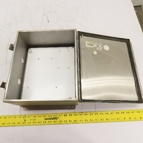 Hoffman A1412CHNFSS 14" x 12" x 6" Stainless Steel Electrical Enclosure
