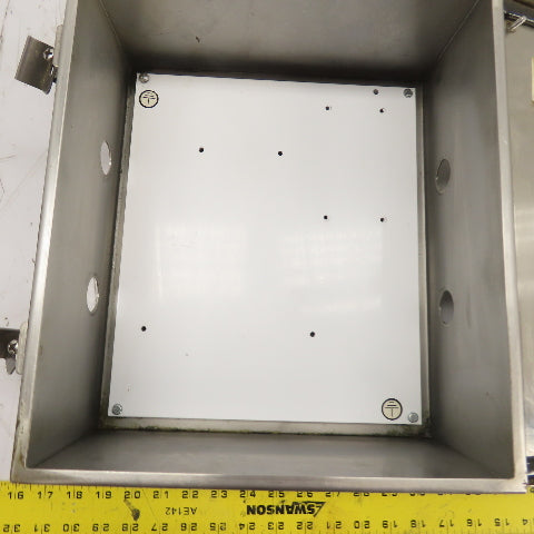 Hoffman A1412CHNFSS 14" x 12" x 6" Stainless Steel Electrical Enclosure
