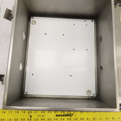 Hoffman A1412CHNFSS 14" x 12" x 6" Stainless Steel Electrical Enclosure