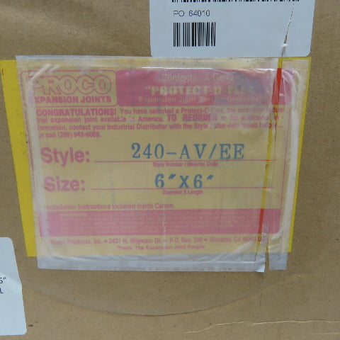 Proco Products Style 240-AV 6" Protect-O-Flex Expansion Joint